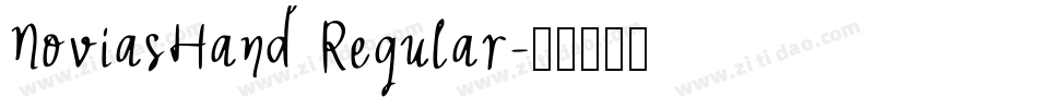 NoviasHand Regular字体转换